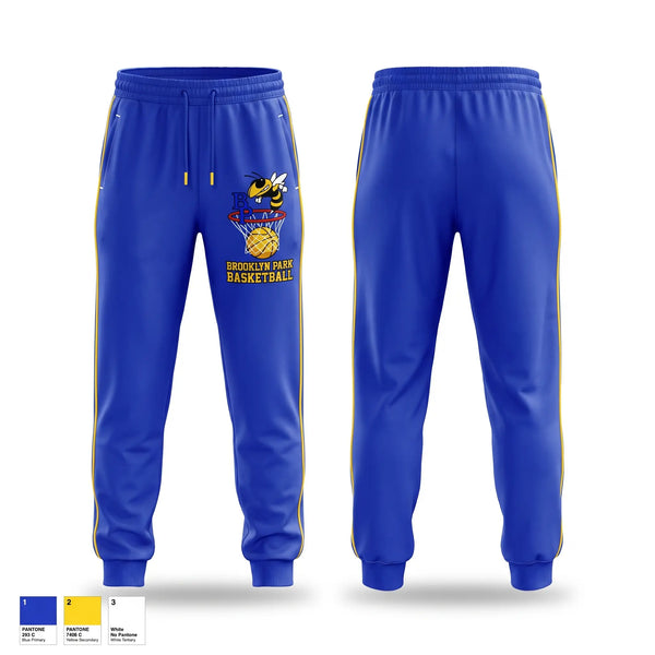 Sweatpants, Brooklyn Park Bees, Men's Basketball, Teamtime, Team time, sublimation, custom sports apparel, team uniforms, spirit wear, spiritwear, sports uniforms, custom shirts, team store, custom team store, fundraiser sports, apparel fundraiser