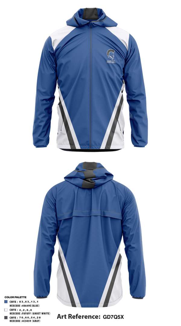 Windbreaker, Sparta, Track & Field, Teamtime, Team time, sublimation, custom sports apparel, team uniforms, spirit wear, spiritwear, sports uniforms, custom shirts, team store, custom team store, fundraiser sports, apparel fundraiser
