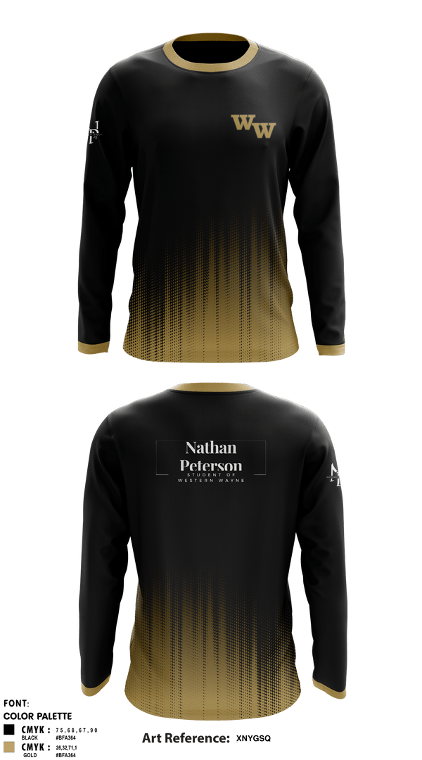 Long Sleeve Performance Shirt, Student of Western Wayne, , Teamtime, Team time, sublimation, custom sports apparel, team uniforms, spirit wear, spiritwear, sports uniforms, custom shirts, team store, custom team store, fundraiser sports, apparel fundraiser