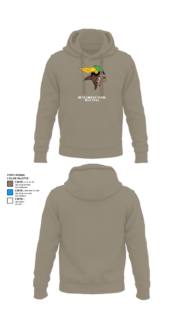 Hoodie, Northland High School Volleyball, Women's Volleyball, Teamtime, Team time, sublimation, custom sports apparel, team uniforms, spirit wear, spiritwear, sports uniforms, custom shirts, team store, custom team store, fundraiser sports, apparel fundraiser