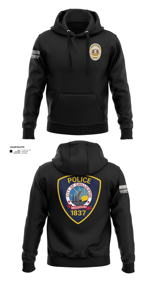 Hoodie, Chillicothe Police, Police, Teamtime, Team time, sublimation, custom sports apparel, team uniforms, spirit wear, spiritwear, sports uniforms, custom shirts, team store, custom team store, fundraiser sports, apparel fundraiser
