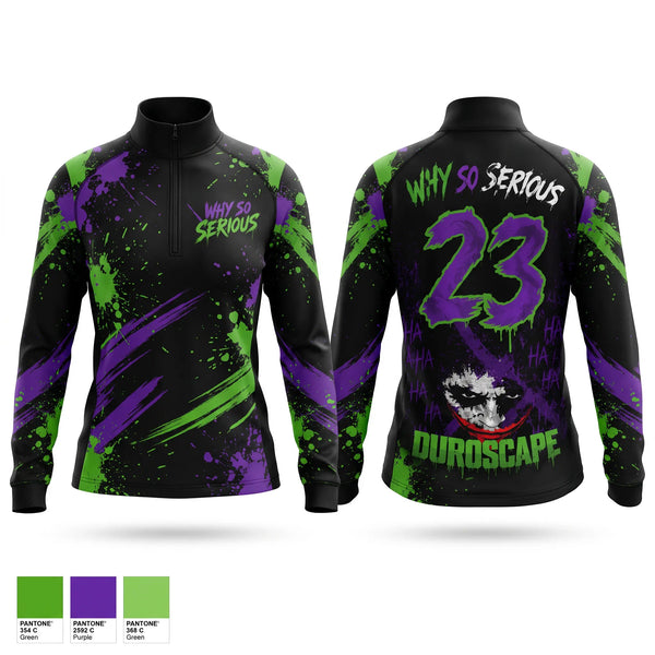 Quarter Zip Jacket, Why So Serious, Softball, Teamtime, Team time, sublimation, custom sports apparel, team uniforms, spirit wear, spiritwear, sports uniforms, custom shirts, team store, custom team store, fundraiser sports, apparel fundraiser