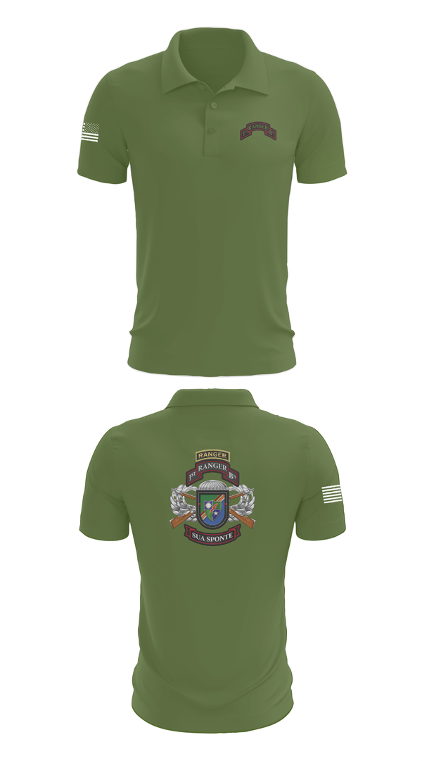 Short Sleeve Performance Polo, 1/75 Ranger Battalion, Army, Teamtime, Team time, sublimation, custom sports apparel, team uniforms, spirit wear, spiritwear, sports uniforms, custom shirts, team store, custom team store, fundraiser sports, apparel fundraiser