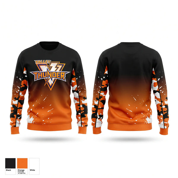 Crew Neck Sweatshirt, Valley Thunder, Ice Hockey, Teamtime, Team time, sublimation, custom sports apparel, team uniforms, spirit wear, spiritwear, sports uniforms, custom shirts, team store, custom team store, fundraiser sports, apparel fundraiser