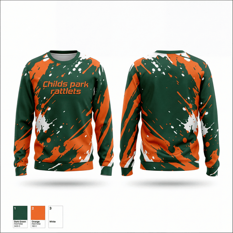 Crew Neck Sweatshirt, Child's park rattlets, , Teamtime, Team time, sublimation, custom sports apparel, team uniforms, spirit wear, spiritwear, sports uniforms, custom shirts, team store, custom team store, fundraiser sports, apparel fundraiser