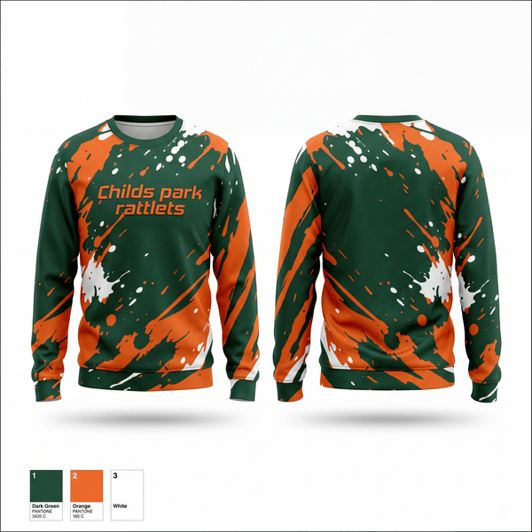 Crew Neck Sweatshirt, Child's park rattlets, , Teamtime, Team time, sublimation, custom sports apparel, team uniforms, spirit wear, spiritwear, sports uniforms, custom shirts, team store, custom team store, fundraiser sports, apparel fundraiser