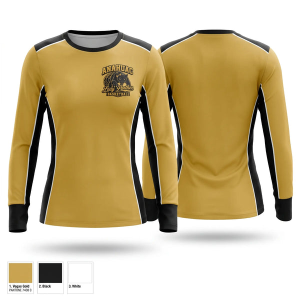 Long Sleeve Performance Shirt, Anahuac Lady Panthers, Women's Basketball, Teamtime, Team time, sublimation, custom sports apparel, team uniforms, spirit wear, spiritwear, sports uniforms, custom shirts, team store, custom team store, fundraiser sports, apparel fundraiser