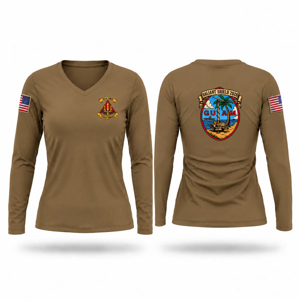 Womens Long Sleeve Vneck Shirt, 651st HMOD, Army, Teamtime, Team time, sublimation, custom sports apparel, team uniforms, spirit wear, spiritwear, sports uniforms, custom shirts, team store, custom team store, fundraiser sports, apparel fundraiser