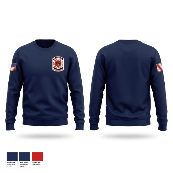 Crew Neck Sweatshirt, Bay Springs Fire Department, Fire Department, Teamtime, Team time, sublimation, custom sports apparel, team uniforms, spirit wear, spiritwear, sports uniforms, custom shirts, team store, custom team store, fundraiser sports, apparel fundraiser