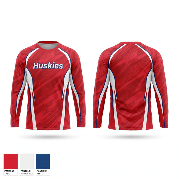 Long Sleeve Performance Shirt, Huskies, Men's Basketball, Teamtime, Team time, sublimation, custom sports apparel, team uniforms, spirit wear, spiritwear, sports uniforms, custom shirts, team store, custom team store, fundraiser sports, apparel fundraiser