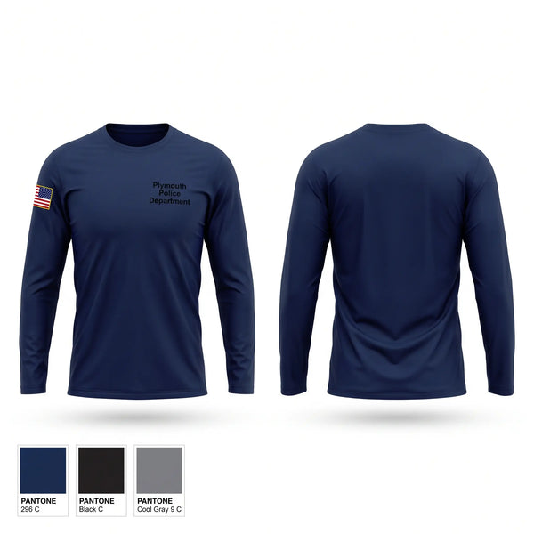 Long Sleeve Performance Shirt, Plymouth Police Department, Police, Teamtime, Team time, sublimation, custom sports apparel, team uniforms, spirit wear, spiritwear, sports uniforms, custom shirts, team store, custom team store, fundraiser sports, apparel fundraiser