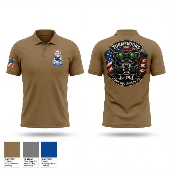 Short Sleeve Performance Polo, A CO 2-505, Army, Teamtime, Team time, sublimation, custom sports apparel, team uniforms, spirit wear, spiritwear, sports uniforms, custom shirts, team store, custom team store, fundraiser sports, apparel fundraiser