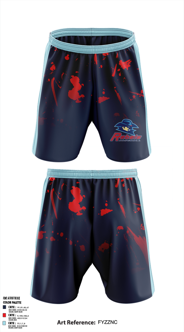 Athletic Shorts With Pockets, Rebels Baseball, Baseball, Teamtime, Team time, sublimation, custom sports apparel, team uniforms, spirit wear, spiritwear, sports uniforms, custom shirts, team store, custom team store, fundraiser sports, apparel fundraiser