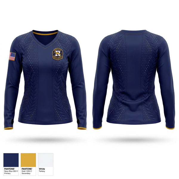 Womens Long Sleeve Vneck Shirt, Ringgold School District, Police, Teamtime, Team time, sublimation, custom sports apparel, team uniforms, spirit wear, spiritwear, sports uniforms, custom shirts, team store, custom team store, fundraiser sports, apparel fundraiser