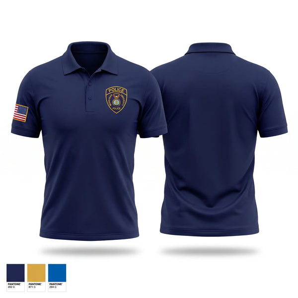 Short Sleeve Performance Polo, MSU Police, Police, Teamtime, Team time, sublimation, custom sports apparel, team uniforms, spirit wear, spiritwear, sports uniforms, custom shirts, team store, custom team store, fundraiser sports, apparel fundraiser