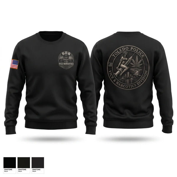 Crew Neck Sweatshirt, Vice Narcotics, Police, Teamtime, Team time, sublimation, custom sports apparel, team uniforms, spirit wear, spiritwear, sports uniforms, custom shirts, team store, custom team store, fundraiser sports, apparel fundraiser