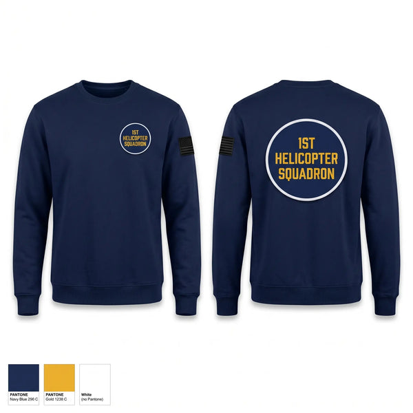 Crew Neck Sweatshirt, 1st Helicopter Squadron, Air Force, Teamtime, Team time, sublimation, custom sports apparel, team uniforms, spirit wear, spiritwear, sports uniforms, custom shirts, team store, custom team store, fundraiser sports, apparel fundraiser