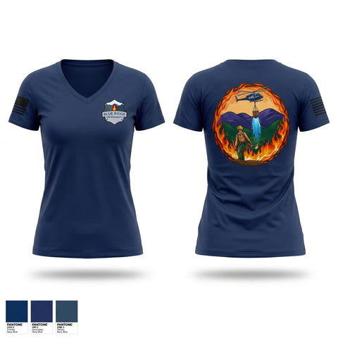 Womens Short Sleeve Vneck Shirt, Blue Ridge Fire Resources, Fire Department, Teamtime, Team time, sublimation, custom sports apparel, team uniforms, spirit wear, spiritwear, sports uniforms, custom shirts, team store, custom team store, fundraiser sports, apparel fundraiser