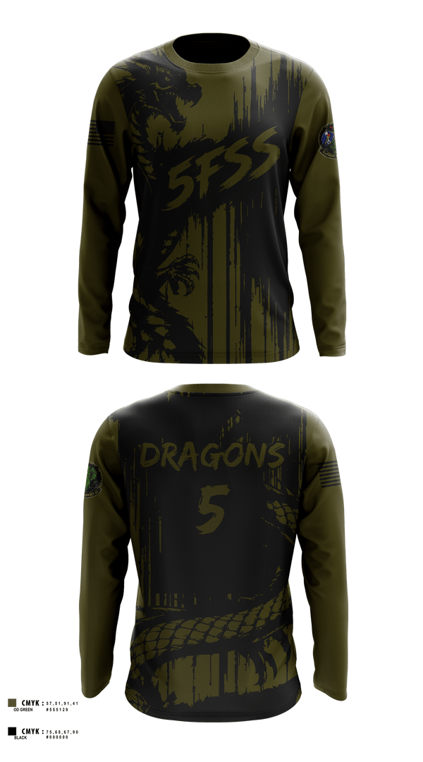 Long Sleeve Performance Shirt, 5 FSS, Air Force, Teamtime, Team time, sublimation, custom sports apparel, team uniforms, spirit wear, spiritwear, sports uniforms, custom shirts, team store, custom team store, fundraiser sports, apparel fundraiser