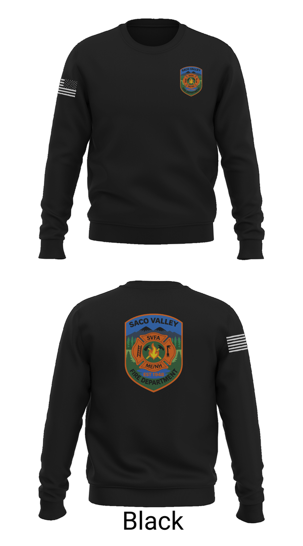Crew Neck Sweatshirt, Saco Valley Fire Department, Fire Department, Teamtime, Team time, sublimation, custom sports apparel, team uniforms, spirit wear, spiritwear, sports uniforms, custom shirts, team store, custom team store, fundraiser sports, apparel fundraiser