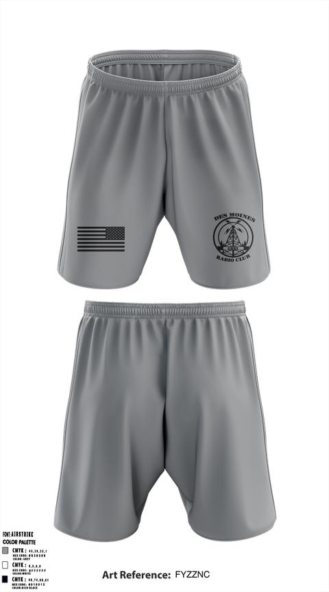 Athletic Shorts With Pockets, Des Moines GMRS Radio Club, , Teamtime, Team time, sublimation, custom sports apparel, team uniforms, spirit wear, spiritwear, sports uniforms, custom shirts, team store, custom team store, fundraiser sports, apparel fundraiser