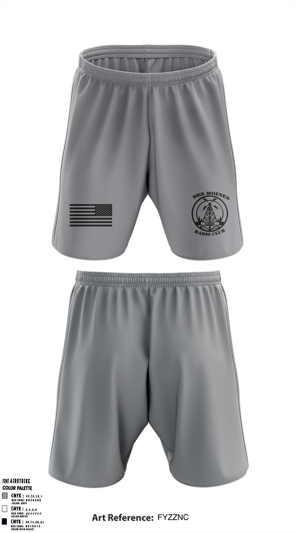 Athletic Shorts With Pockets, Des Moines GMRS Radio Club, , Teamtime, Team time, sublimation, custom sports apparel, team uniforms, spirit wear, spiritwear, sports uniforms, custom shirts, team store, custom team store, fundraiser sports, apparel fundraiser