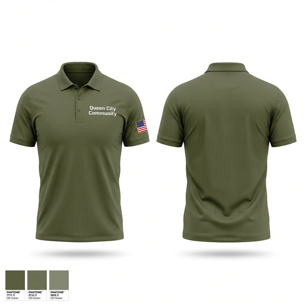 Short Sleeve Performance Polo, Queen City Community, Fire Department, Teamtime, Team time, sublimation, custom sports apparel, team uniforms, spirit wear, spiritwear, sports uniforms, custom shirts, team store, custom team store, fundraiser sports, apparel fundraiser