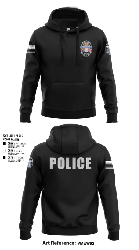 Hoodie, Winslow Police Department, Police, Teamtime, Team time, sublimation, custom sports apparel, team uniforms, spirit wear, spiritwear, sports uniforms, custom shirts, team store, custom team store, fundraiser sports, apparel fundraiser