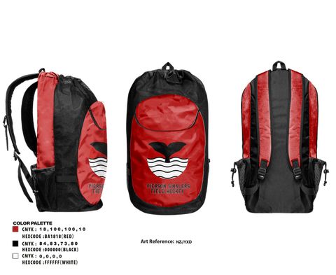 Gear Bag, Pierson Whalers Field Hockey, Field Hockey, Teamtime, Team time, sublimation, custom sports apparel, team uniforms, spirit wear, spiritwear, sports uniforms, custom shirts, team store, custom team store, fundraiser sports, apparel fundraiser