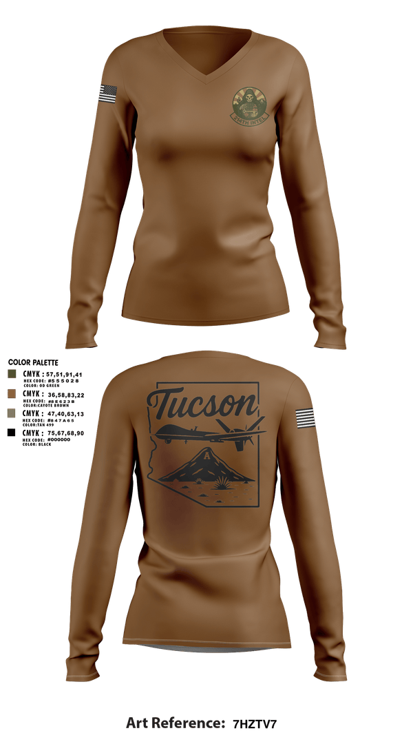 Womens Long Sleeve Vneck Shirt, 214 Intel, Air Force, Teamtime, Team time, sublimation, custom sports apparel, team uniforms, spirit wear, spiritwear, sports uniforms, custom shirts, team store, custom team store, fundraiser sports, apparel fundraiser