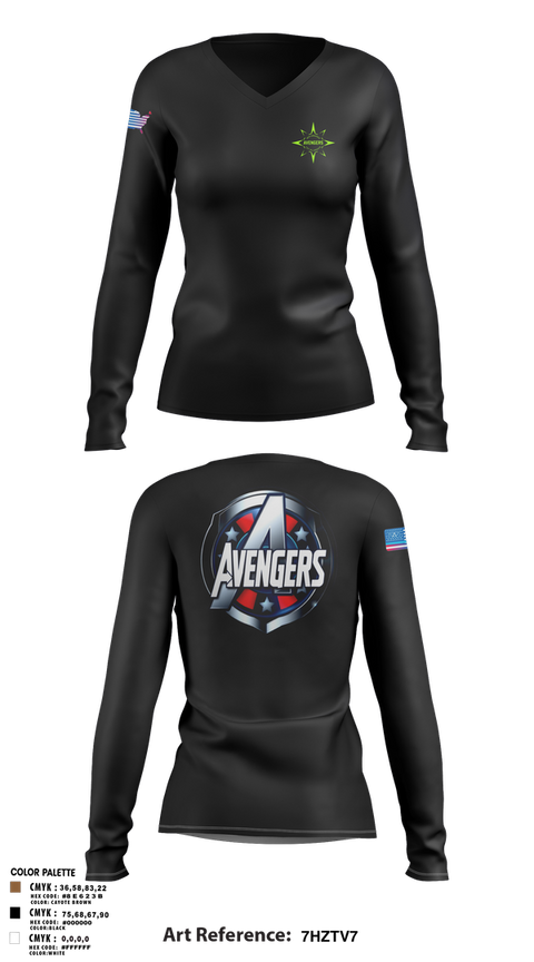Womens Long Sleeve Vneck Shirt, 16th Ordnance battalion, , Teamtime, Team time, sublimation, custom sports apparel, team uniforms, spirit wear, spiritwear, sports uniforms, custom shirts, team store, custom team store, fundraiser sports, apparel fundraiser