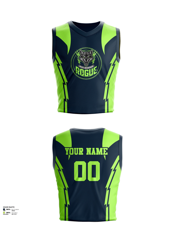 Mens Basketball Jersey, West Michigan Rogue, Men's Basketball, Teamtime, Team time, sublimation, custom sports apparel, team uniforms, spirit wear, spiritwear, sports uniforms, custom shirts, team store, custom team store, fundraiser sports, apparel fundraiser