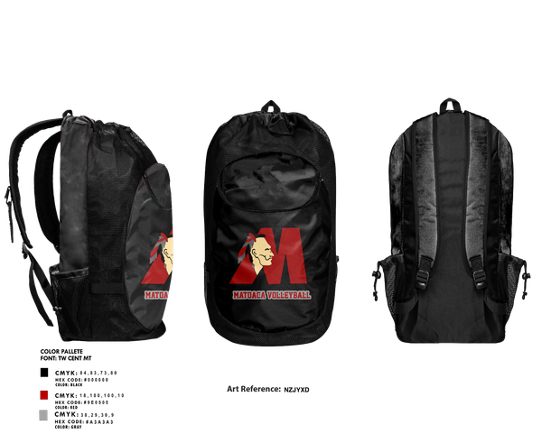 Gear Bag, Matoaca High School Volleyball, Women's Volleyball, Teamtime, Team time, sublimation, custom sports apparel, team uniforms, spirit wear, spiritwear, sports uniforms, custom shirts, team store, custom team store, fundraiser sports, apparel fundraiser