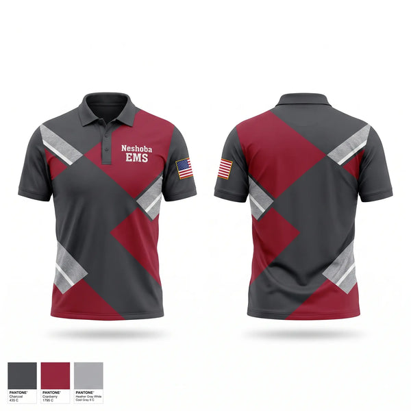 Short Sleeve Performance Polo, Neshoba EMS, EMS/EMT, Teamtime, Team time, sublimation, custom sports apparel, team uniforms, spirit wear, spiritwear, sports uniforms, custom shirts, team store, custom team store, fundraiser sports, apparel fundraiser