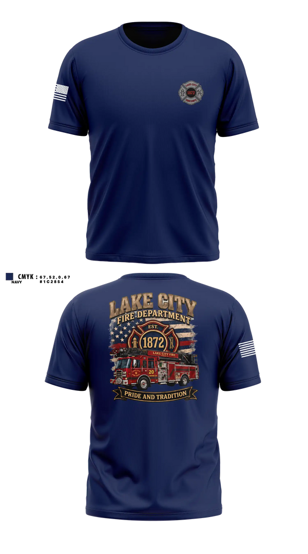 Old School Cotton Shirt, Lake City Fire Department, Fire Department, Teamtime, Team time, sublimation, custom sports apparel, team uniforms, spirit wear, spiritwear, sports uniforms, custom shirts, team store, custom team store, fundraiser sports, apparel fundraiser