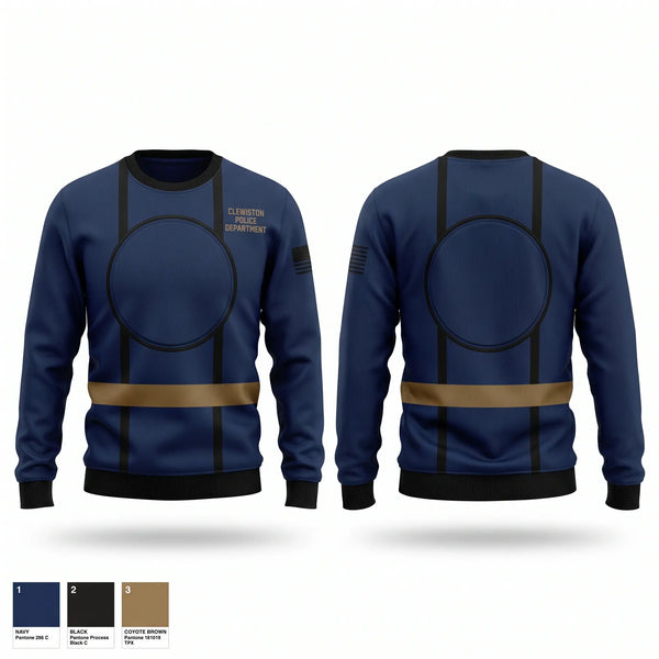 Crew Neck Sweatshirt, Clewiston Police Department, Police, Teamtime, Team time, sublimation, custom sports apparel, team uniforms, spirit wear, spiritwear, sports uniforms, custom shirts, team store, custom team store, fundraiser sports, apparel fundraiser