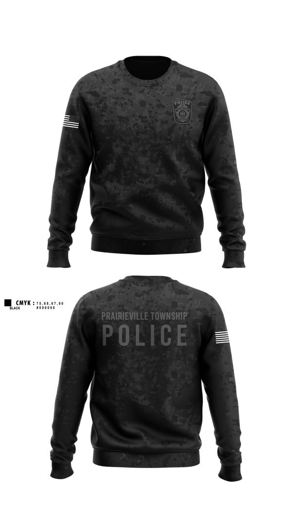 Crew Neck Sweatshirt, Prairieville Township police, Police, Teamtime, Team time, sublimation, custom sports apparel, team uniforms, spirit wear, spiritwear, sports uniforms, custom shirts, team store, custom team store, fundraiser sports, apparel fundraiser