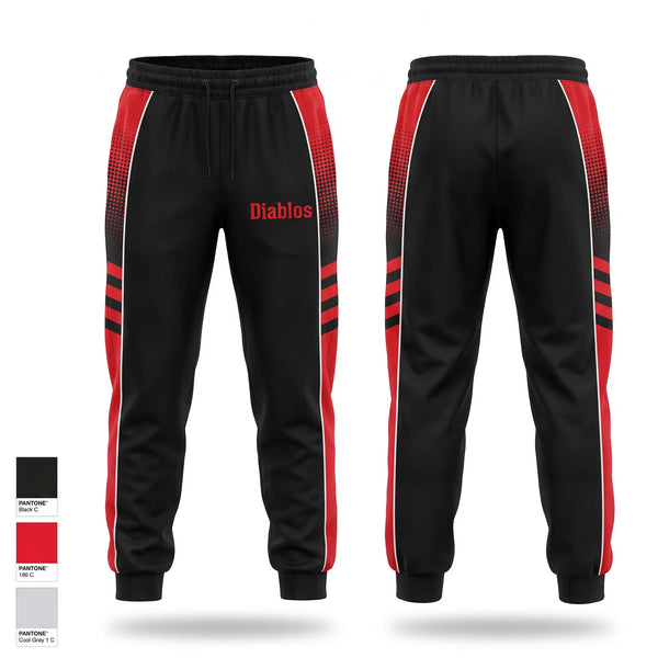 Sweatpants, Diablos, Baseball, Teamtime, Team time, sublimation, custom sports apparel, team uniforms, spirit wear, spiritwear, sports uniforms, custom shirts, team store, custom team store, fundraiser sports, apparel fundraiser