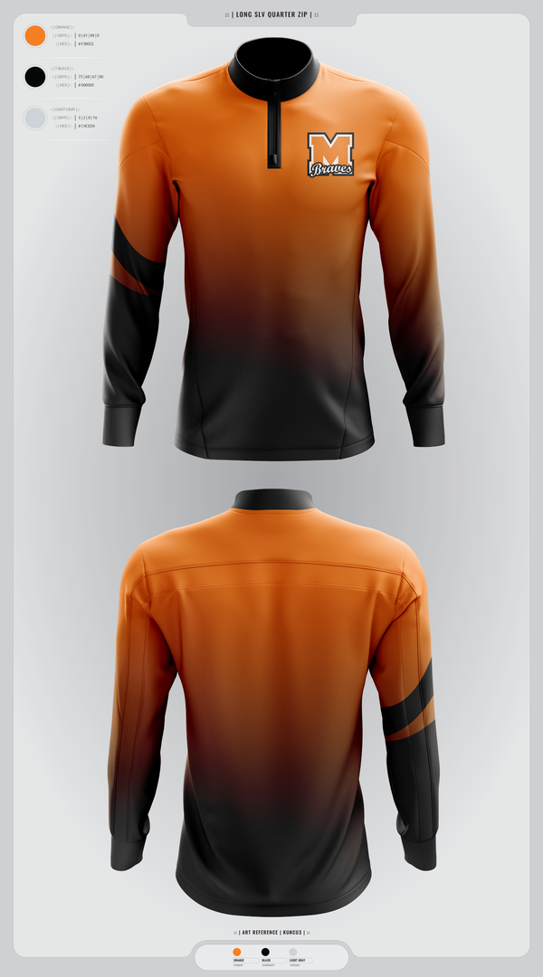 Quarter Zip Jacket, Menahga Braves, Women's Basketball, Teamtime, Team time, sublimation, custom sports apparel, team uniforms, spirit wear, spiritwear, sports uniforms, custom shirts, team store, custom team store, fundraiser sports, apparel fundraiser