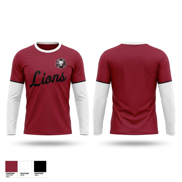 Long Sleeve Performance Shirt, Sardis Lions, Softball, Teamtime, Team time, sublimation, custom sports apparel, team uniforms, spirit wear, spiritwear, sports uniforms, custom shirts, team store, custom team store, fundraiser sports, apparel fundraiser