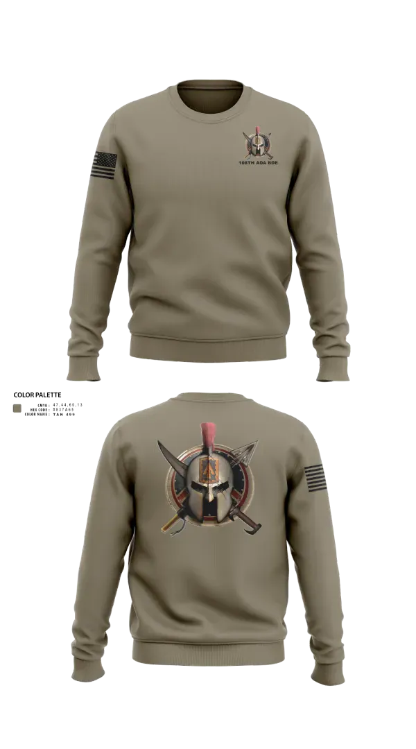 Crew Neck Sweatshirt, 108th Air Defense Artillery Brigade, Army, Teamtime, Team time, sublimation, custom sports apparel, team uniforms, spirit wear, spiritwear, sports uniforms, custom shirts, team store, custom team store, fundraiser sports, apparel fundraiser