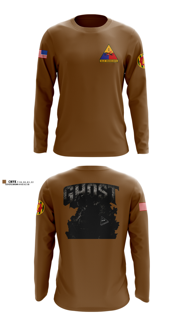 Long Sleeve Performance Shirt, 2ND PLT Ghosts, Army, Teamtime, Team time, sublimation, custom sports apparel, team uniforms, spirit wear, spiritwear, sports uniforms, custom shirts, team store, custom team store, fundraiser sports, apparel fundraiser