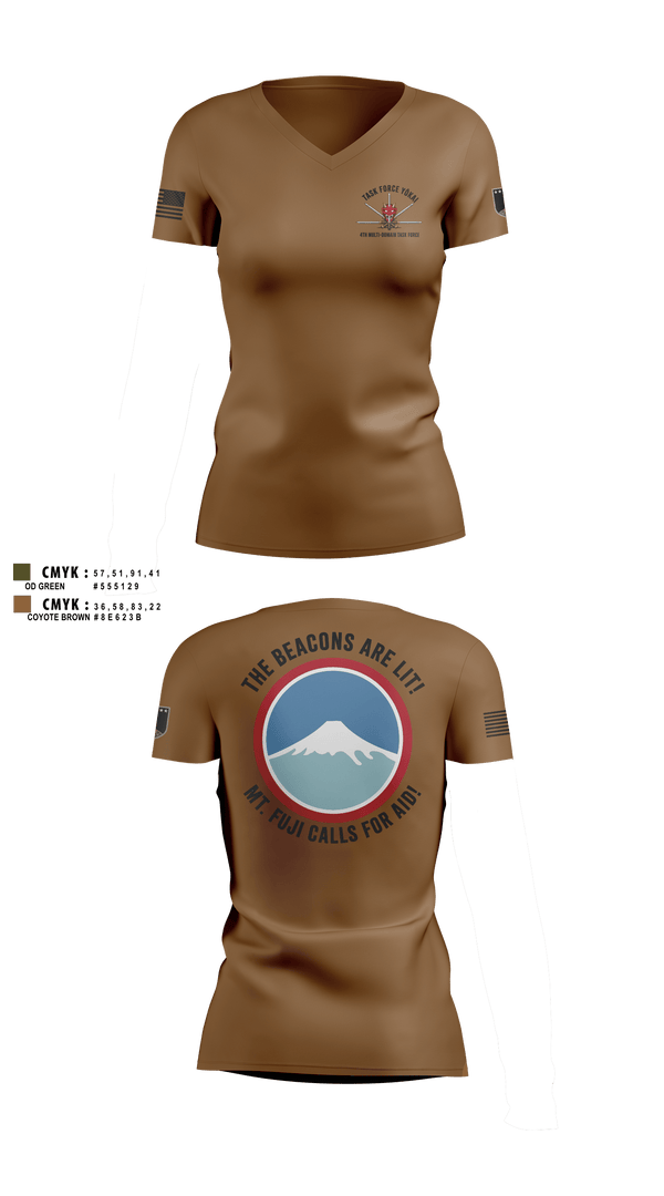 Womens Short Sleeve Vneck Shirt, 4MDTF, Army, Teamtime, Team time, sublimation, custom sports apparel, team uniforms, spirit wear, spiritwear, sports uniforms, custom shirts, team store, custom team store, fundraiser sports, apparel fundraiser