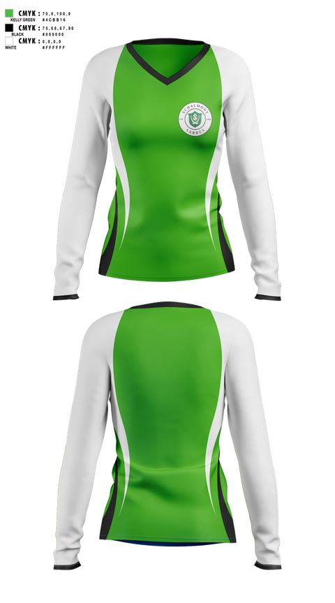 Womens Long Sleeve Vneck Shirt, Schalmont Athletic Asociation, Spirit Store, Teamtime, Team time, sublimation, custom sports apparel, team uniforms, spirit wear, spiritwear, sports uniforms, custom shirts, team store, custom team store, fundraiser sports, apparel fundraiser