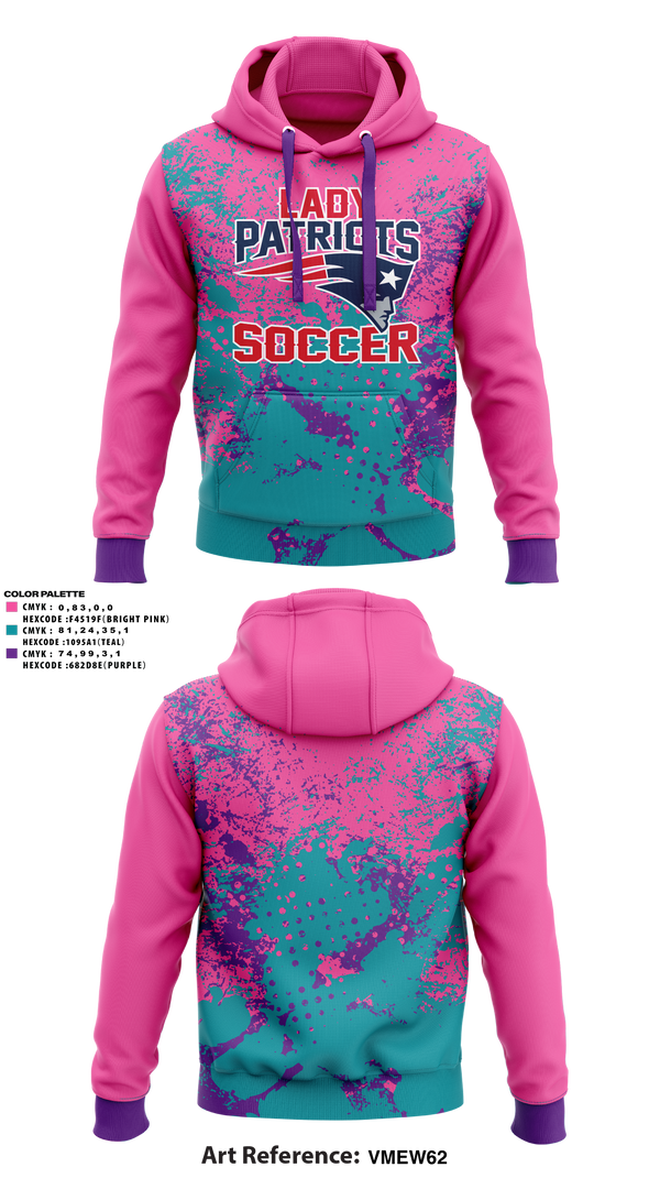 Hoodie, Madison Middle Lady Patriots Soccer, Women's Soccer, Teamtime, Team time, sublimation, custom sports apparel, team uniforms, spirit wear, spiritwear, sports uniforms, custom shirts, team store, custom team store, fundraiser sports, apparel fundraiser