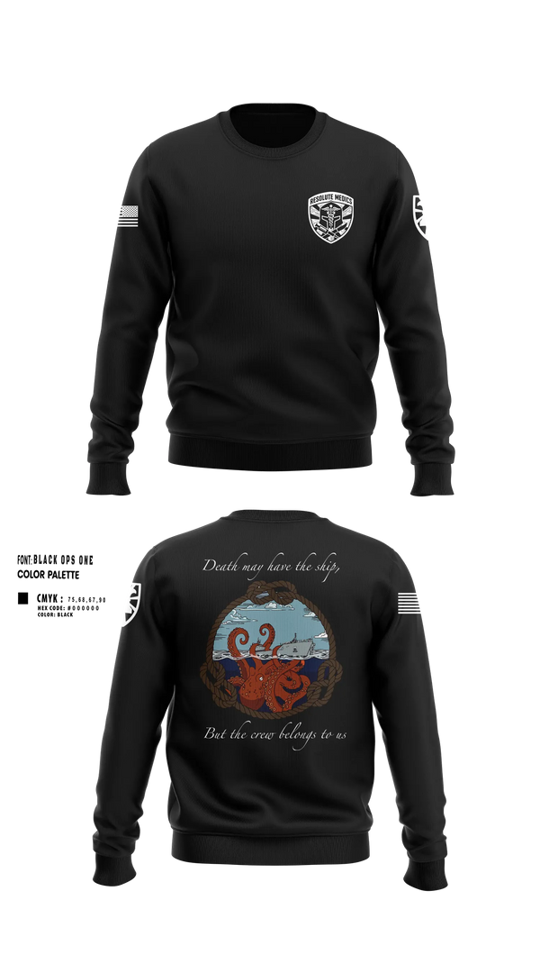 Crew Neck Sweatshirt, MEDIC PLT/HHC/7TB(X), Army, Teamtime, Team time, sublimation, custom sports apparel, team uniforms, spirit wear, spiritwear, sports uniforms, custom shirts, team store, custom team store, fundraiser sports, apparel fundraiser