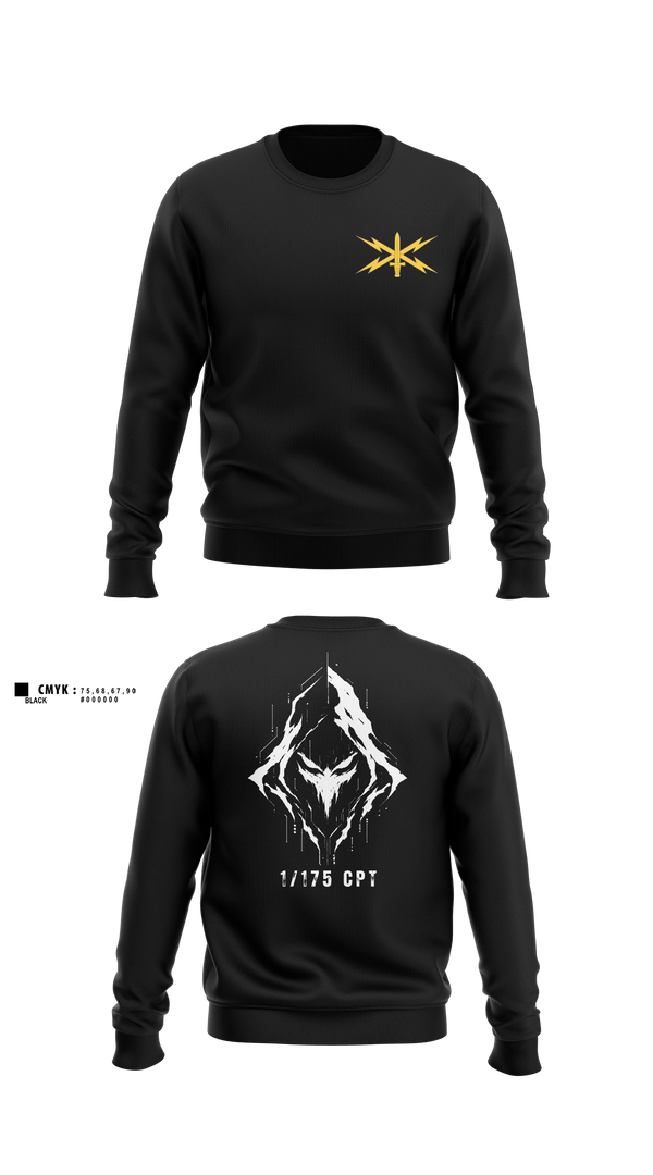 Crew Neck Sweatshirt, 175 CPT, National Guard, Teamtime, Team time, sublimation, custom sports apparel, team uniforms, spirit wear, spiritwear, sports uniforms, custom shirts, team store, custom team store, fundraiser sports, apparel fundraiser