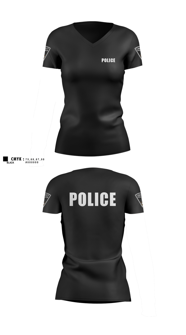 Womens Short Sleeve Vneck Shirt, LPD, Police, Teamtime, Team time, sublimation, custom sports apparel, team uniforms, spirit wear, spiritwear, sports uniforms, custom shirts, team store, custom team store, fundraiser sports, apparel fundraiser