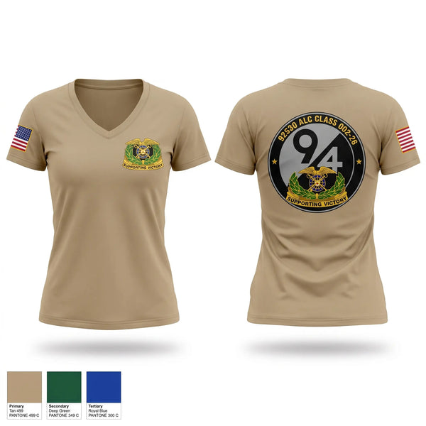 Womens Short Sleeve Vneck Shirt, 92S30 ALC Class 002-26, Army, Teamtime, Team time, sublimation, custom sports apparel, team uniforms, spirit wear, spiritwear, sports uniforms, custom shirts, team store, custom team store, fundraiser sports, apparel fundraiser