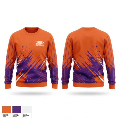 Crew Neck Sweatshirt, Crush baseball, Baseball, Teamtime, Team time, sublimation, custom sports apparel, team uniforms, spirit wear, spiritwear, sports uniforms, custom shirts, team store, custom team store, fundraiser sports, apparel fundraiser